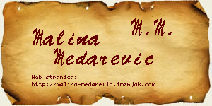 Malina Medarević vizit kartica